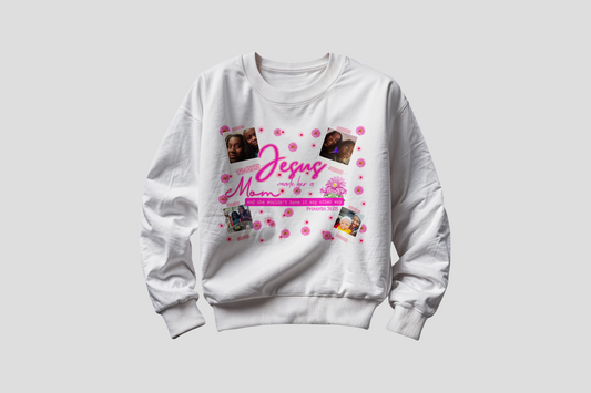 Mother's Day Whimsical Sweatshirt — White