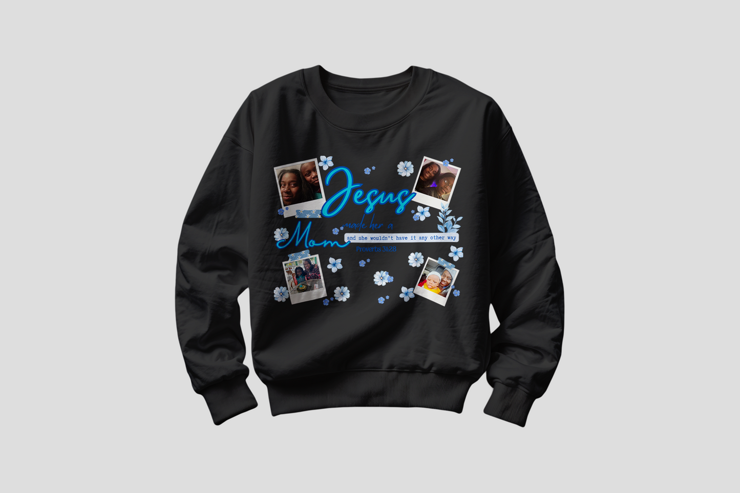 Mother's Day Whimsical Sweatshirt — Black